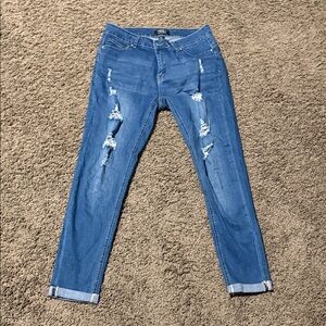 Distressed Blue Women's Jeans